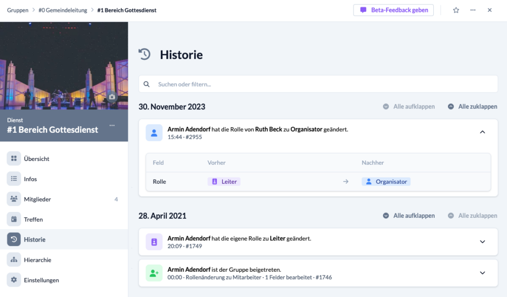 Group history