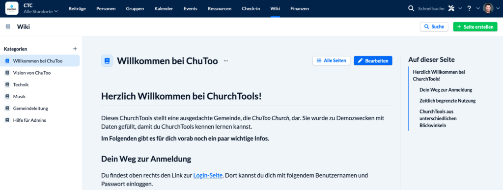 Screenshot vom Wiki. Die UI wurde redesignt und dem neuen ChurchTools Look and Feel angepasst.